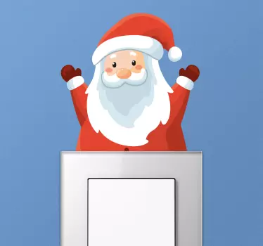Kerststickers Vrolijke kerstman zelfklevende sticker - TenStickers