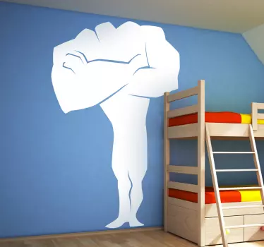 Kinderen super sterk held sticker - TenStickers