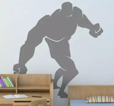 Kinderen super sterke superheld pose sticker - TenStickers