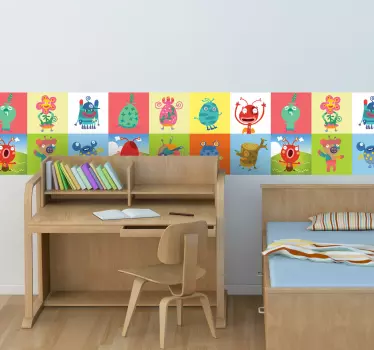 Kindersticker Vriendelijke Monsters - TenStickers