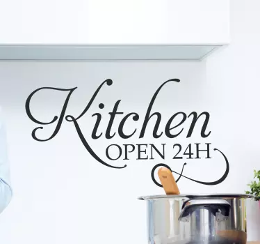 Kitchen 24h muursticker - TenStickers