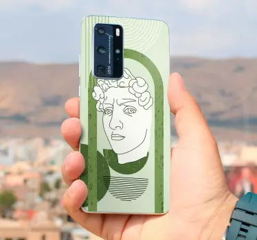 Klassiek beeldhouwelement huawei sticker - TenStickers