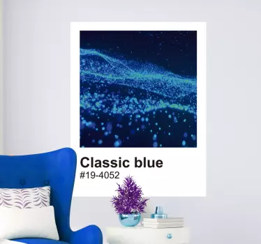 Klassieke blauwe textuur muursticker patroon - TenStickers