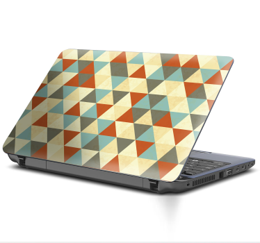 Kleurrijke driehoeken patroon zelfklevende laptopsticker - TenStickers