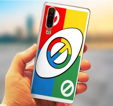 Huawei sticker kleurrijke kaarten grafiek - TenStickers