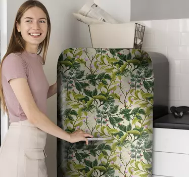 Koelkast sticker bloemen - TenStickers