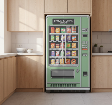 Koelkast sticker groene verkoopautomaat - TenStickers