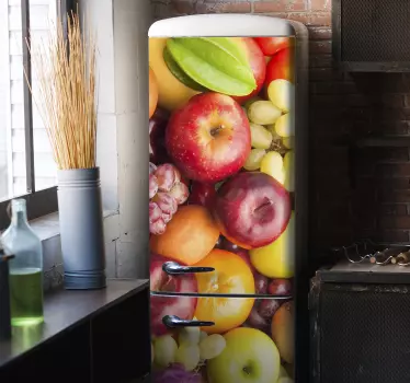 Koelkast sticker verschillende soorten fruit - TenStickers