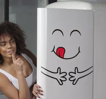 koelkaststicker vrolijke smiley - TenStickers