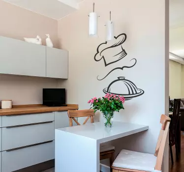 Kok elementen tekening muursticker - TenStickers