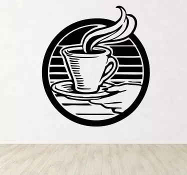 Kopje koffie sticker - TenStickers