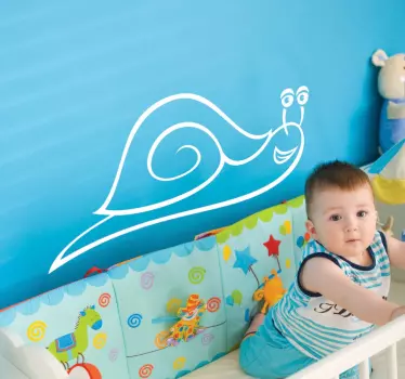 Lachende Slak Muursticker - TenStickers