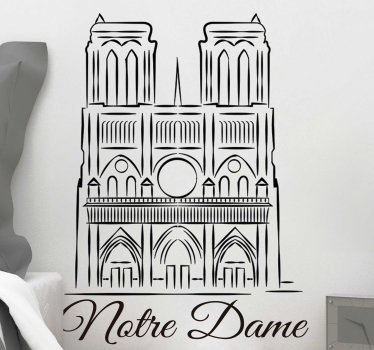 Muurstickers slaapkamer Notre Dame: Notre Madame quote - TenStickers