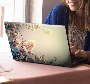 Laptop sticker bloemen lente - TenStickers