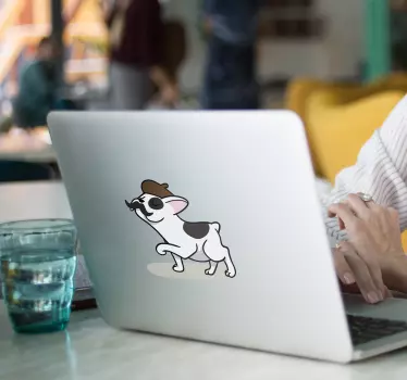 Laptop sticker bulldog Parijs - TenStickers
