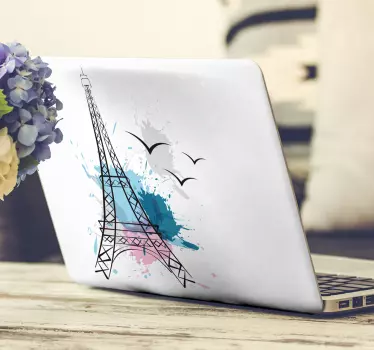 Laptop sticker Eiffeltoren - TenStickers