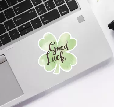 Stickers voor laptop Good luck - TenStickers