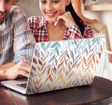 Laptop sticker herfst bladeren kleuren - TenStickers