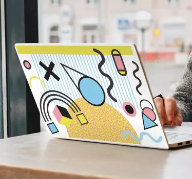 Muurstickers kunst memphis design - TenStickers