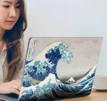 Laptop sticker ola kanagawa - TenStickers