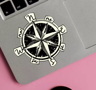 Laptop sticker windroos - TenStickers