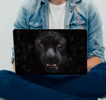 Dieren sticker zwarte panter - TenStickers