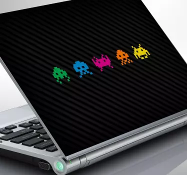 Laptopsticker Figuren Space Invadors - TenStickers
