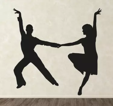 Latijnse dans paar silhouet muursticker - TenStickers