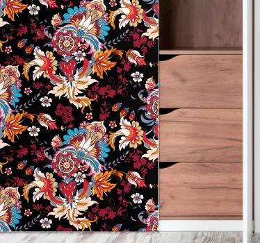 Levendig botanisch motief decoratie sticker - TenStickers