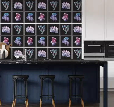Magische paddenstoelen Tegelsticker - TenStickers