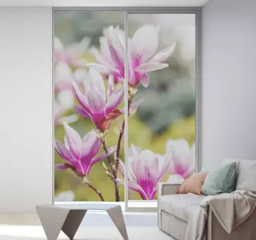 Raamsticker met magnolia-ontwerp - TenStickers