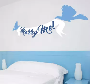 Marry Me Muursticker - TenStickers