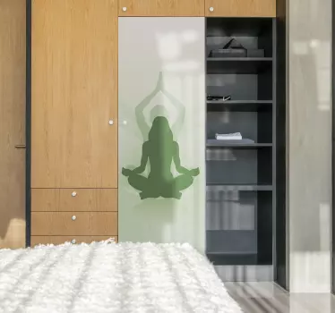 Meditatie silhouet fashion sticker - TenStickers