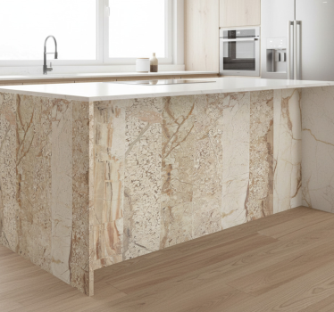 Meubel sticker beige gemarmerde strips - TenStickers