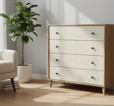 Meubel sticker beige geweven stofimitatie - TenStickers