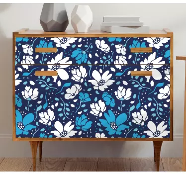 Meubel sticker bloempatroon lades - TenStickers