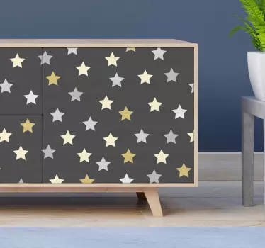 Meubel sticker sterrenpatroon motief - TenStickers