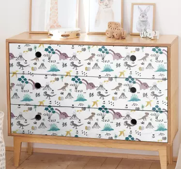 Muurstickers kinderkamer baby dinosaurussen patroon - TenStickers