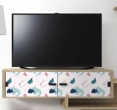 Muurstickers tienerkamer geometrische achtergrond - TenStickers