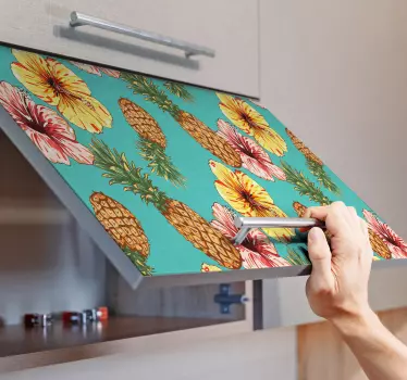 Stickers voor op meubels kastlade-bloemen - TenStickers