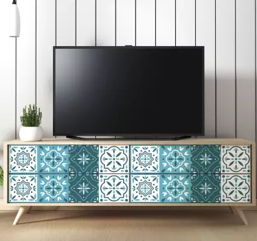 Muurstickers ornament Kleurrijke geometrische patronen - TenStickers