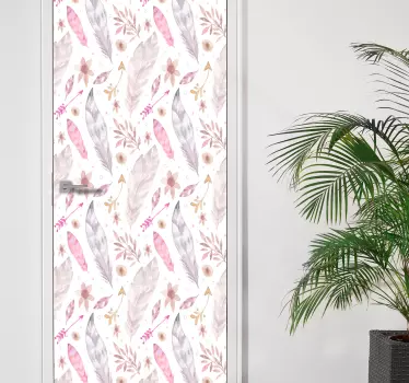 Deurstickers veertjes - TenStickers
