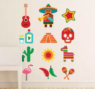 Mexico kenmerken sticker - TenStickers