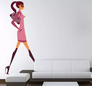 Mode Bewuste Dame Muursticker - TenStickers