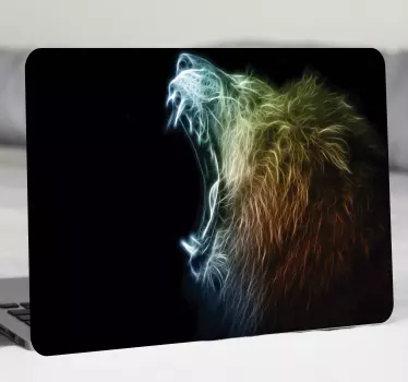 Laptop sticker moderne leeuw - TenStickers