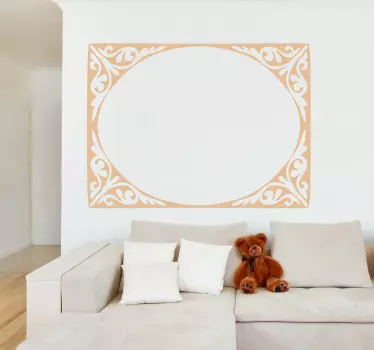 Moderne ovale frame sierlijke sticker - TenStickers
