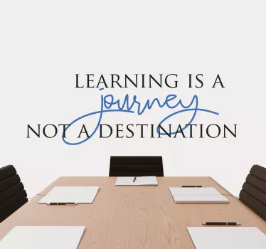 Motivatie muurstickers Leuke quote over reis - TenStickers