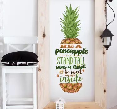 Be A Pineapple Muursticker - TenStickers