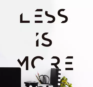 Muurstickers tekst Less is more - TenStickers
