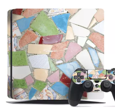 Mozaïek kleurpatronen ps4 sticker - TenStickers